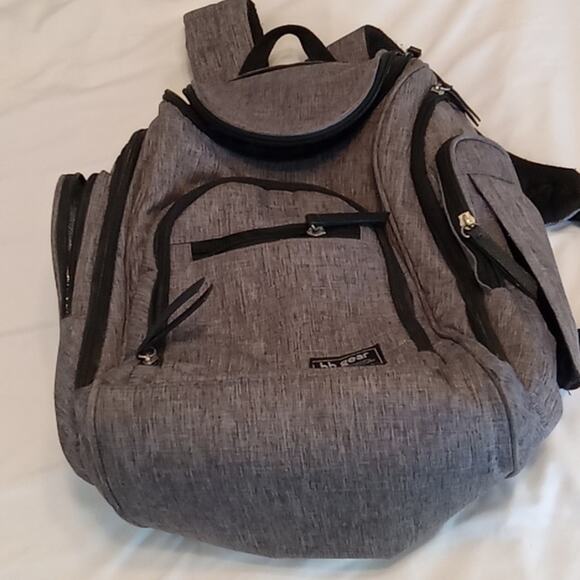 BB Gear Diaper Bag Backpack, Includes Changing Pad & Insulated Side Pocket - Picture 1 of 8